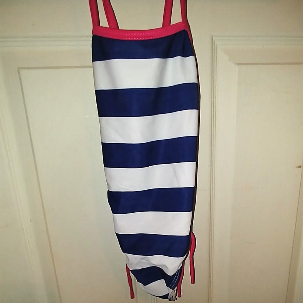 **2/$15** Arshiner Navy & White Striped One-piece